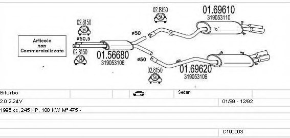 MTS C190003008761 Exhaust System